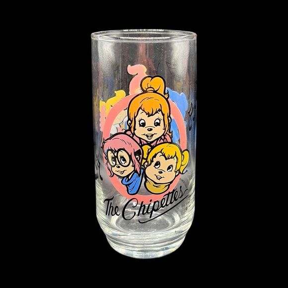Vintage Alvin & The Chipmunks & Chipettes Drinking Glasses Set of 4 - 1980s - Picture 9 of 10